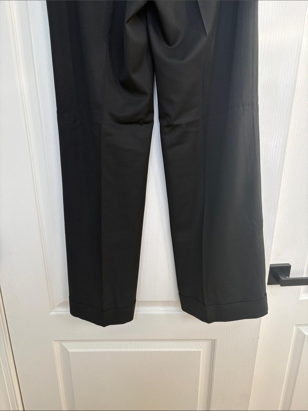 Express Black Wide-Leg Dress Pants with Button Waist Detail - Picture 7 of 7